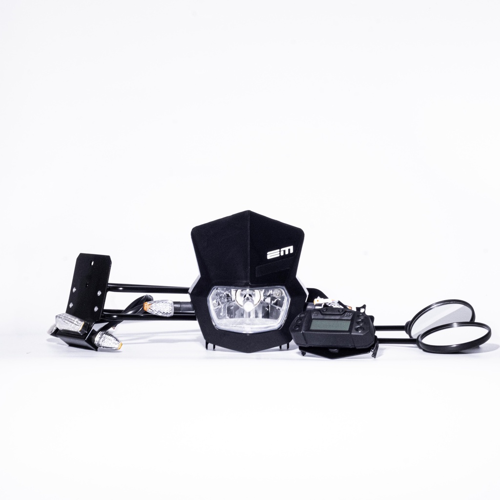 EM Complete Unmounted On-Road Conversion Kit for EPure and Escape Bikes (Black)