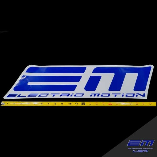 [AUTO-DECAL-EM] Decal, Logo, Electric Motion, 24" x 6.5", Sold as Each
