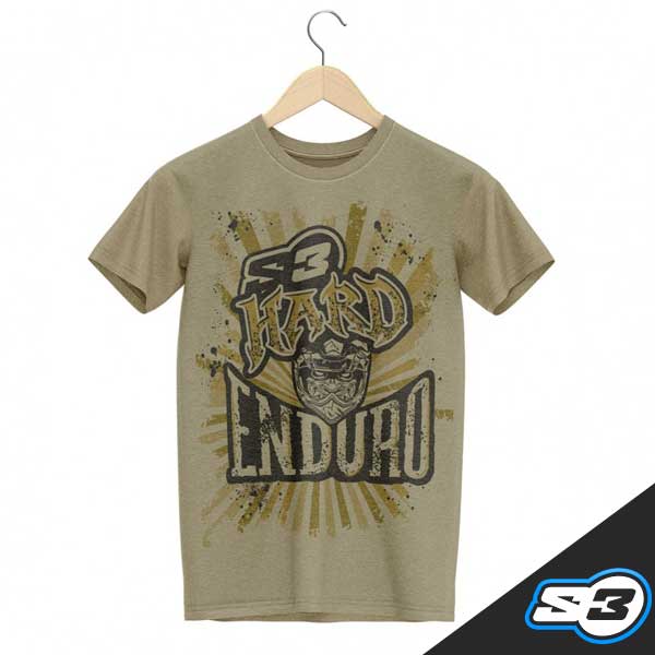 S3 - T-Shirt, Hard Enduro, 2022, Olive, LG (Limited Stock)