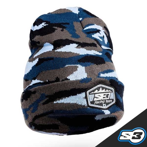 [YA-093.69-CA] S3 - Hat, Beanie, Winter Racing, Camo-Blue