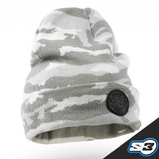 [YA-093.69-WH] S3 - Hat, Beanie, Winter Racing, Camo-White