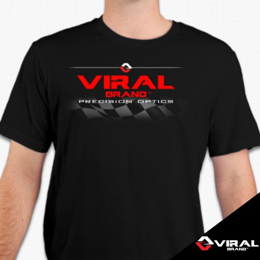 Viral Brand - T-Shirt, Checkered Flag, Black (Limited Stock)