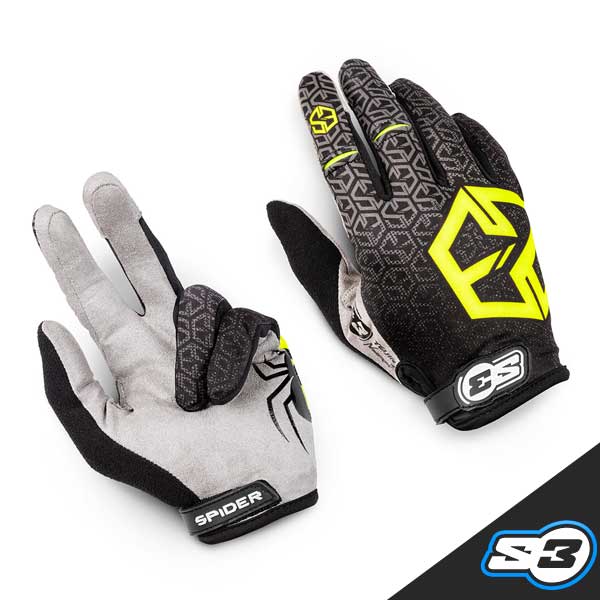S3 - Gloves, Spider, Kids, Yellow, V-990-K
