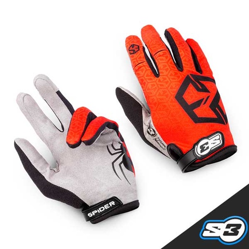 S3 - Gloves, Spider, Kids, Red, V-991-K