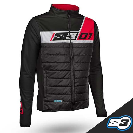 S3 - Jacket, Hybrid, Black/Red, HY-GR