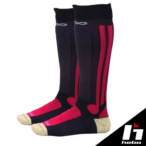 Hebo - Socks, Racing, Cotton, Red/Black, HE6403