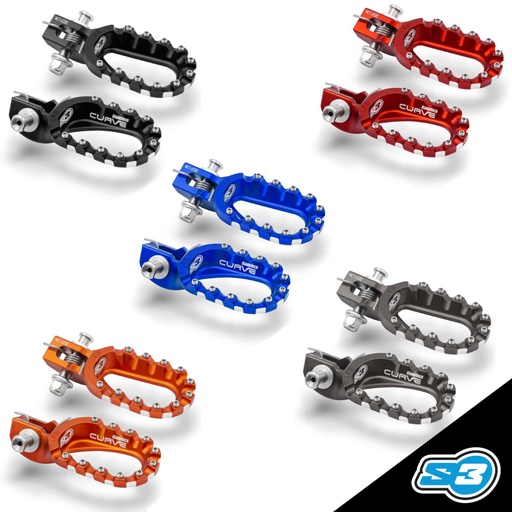 S3 - Footpegs, Hard Rock, Curve, Deep/Low, Enduro, ESK-990-D