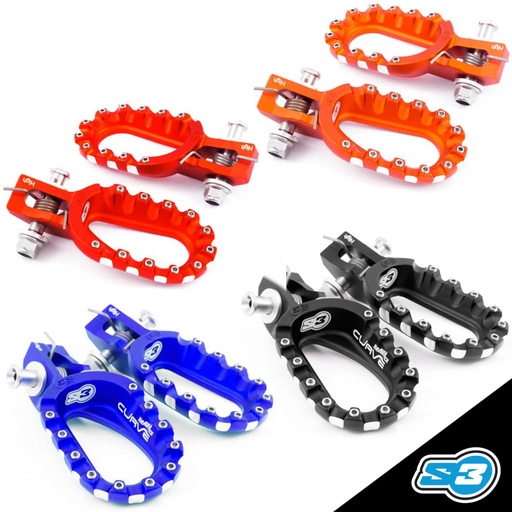S3 - Footpegs, Hard Rock, Curve, High, Enduro, ESK-990-H