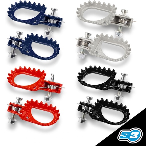 S3 - Footpegs, Hard Rock, Steel, Trials, ESK-HR-STEEL