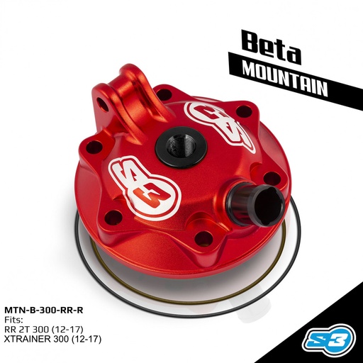 [MTN-B-300-RR-R] S3 - Kit, Cylinder Head, "Mountain" High Altitude, Enduro, Beta, 300, MTN-B-300-RR-R
