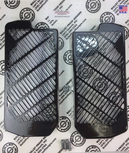 [BPD-GAS-RG-07-STD-BLK] Bullet Proof Designs Aluminum Radiator Guard for GasGas Bikes (2007-2017) - (Black)