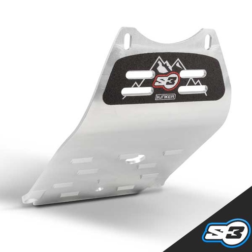 [BU-1106-RACING-S] S3 - Skid Plate, Trials, "Racing", Beta, Silver, BU-1106-RACING-S