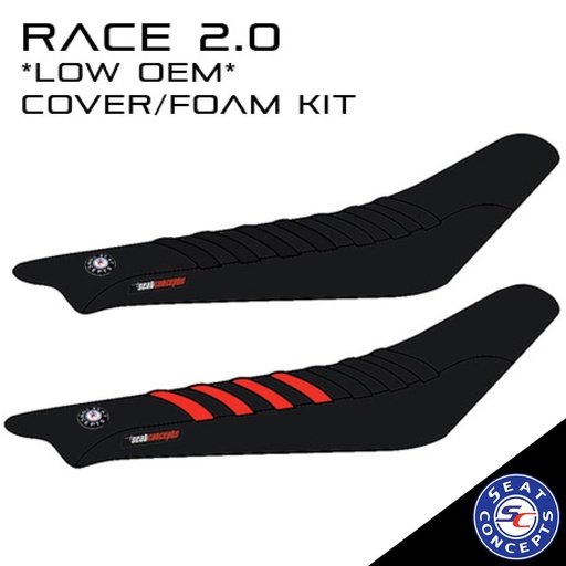 Seat Concepts - Kit, Seat, Cover/Foam, "Low", Race 2.0, GasGas/RIEJU, 21-9250-20-1000x
