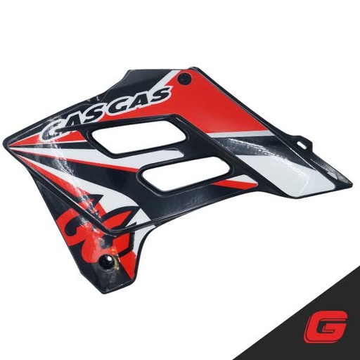 [RIEJU-BE250620013] RJ - Cover, Radiator, Left, Black w/Decal, GasGas 01-06, BE250620013 (Limited Availability)