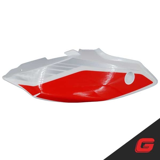 [RIEJU-BE93000CT-CEQ-1] RJ - Number Plate, Enduro, Left, White with Decal, GasGas 15, BE93000CT-CEQ-1 (Limited Availability)