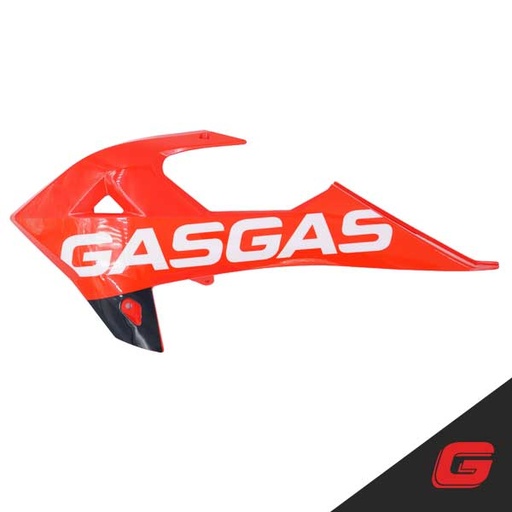 [RIEJU-BE92000GG-CLJ-1] RJ - Cover, Radiator, Left, Red with Decal, GasGas 18-19, BE92000GG-CLJ-1