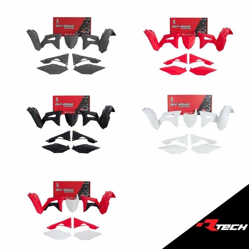 RTech R-KITCRF-RS0-519 Plastic Kit - Honda CRF-R/CRF-RWE Models (2019 to 2021) - 6 PCS - (CRF Red)