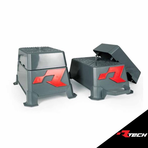 [RTECH-R-BLOCKSGR021] RTech R-BLOCKSGR021 Starting Blocks - 2 PCS  - (Quantum Grey)
