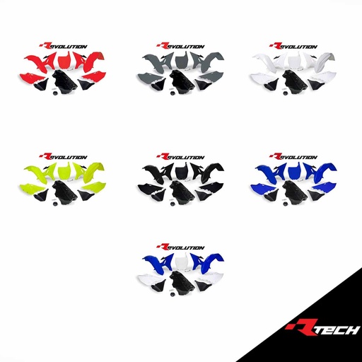 RTech Plastic Kit - Yamaha WR/YZ/YZ-X Models (2002 to 2022) - 7 PCS