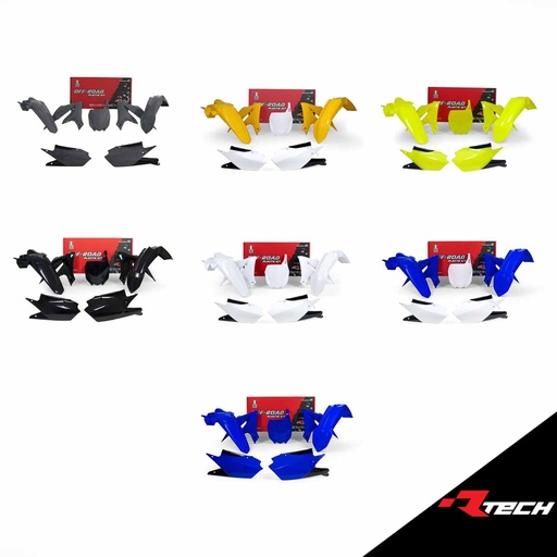RTech R-KITYZF-OEM-518 Plastic Kit - Yamaha YZF/YZ-FX Models (2018 to 2024) - 5 PCS - (YZ Blue / White)