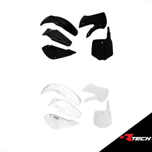 RTech R-KITKX0-NR0-508 Plastic Kit - Kawasaki KX Models (2001 to 2024) - 5 PCS - (Black)