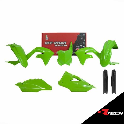 [RTECH-R-KITKXF-VE0-699] RTech R-KITKXF-VE0-699 Full Plastic Kit - Kawasaki KX/KX-X Models (2019 to 2024) - 6 PCS - (KX Green)