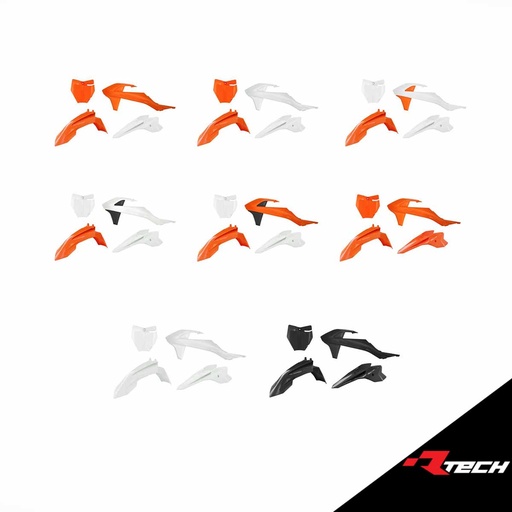 RTech Plastic Kit - GasGas MC/MC-E Models (2021 to 2024) & KTM SX/SX-E Models (2016 to 2024) - 4 PCS