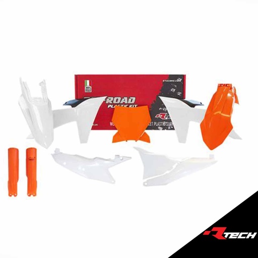 [RTECH-R-KITKTM-OEM-724] RTech R-KITKTM-OEM-724 Full Plastic Kit - KTM SX/SXF/XC/XCF Models (2022 to 2024) - 7 PCS - (K Orange / Black / White)