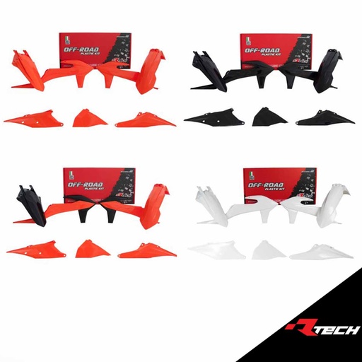 RTech R-KITKTM-OEM-420 Plastic Kit - KTM EXC/EXCF/XC-W/XCF-W Models (2020 to 2023) - 5 PCS - (K Orange / Black)
