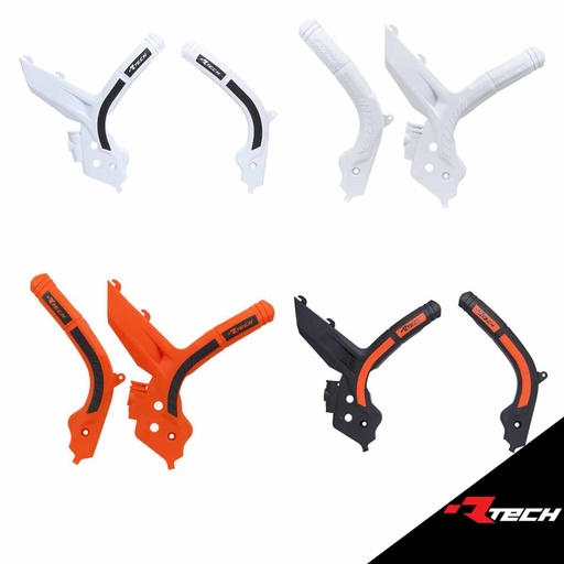 RTech Bi-Material Frame Protectors - KTM EXC/EXCF/SX/SXF/XC/XC-W/XCF/XCF-W Models (2018 to 2023)