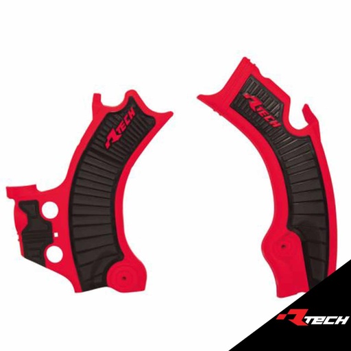 [RTECH-R-PRTCRFRSNR1] RTech R-PRTCRFRSNR1 Bi-Material Frame Protectors - Honda CRF-R/CRF-RWE/CRF-RX Models (2021 to 2024) - (Red / Black)