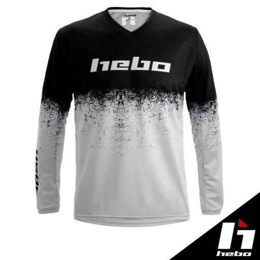 Hebo - Jersey, Pro, Trial V, Dripped, White, HE2186B