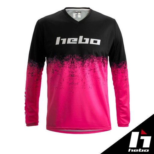 Hebo - Jersey, Pro, Trial V, Dripped, Pink, HE2186RS
