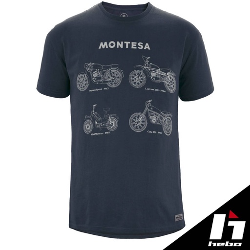 Hebo - T-Shirt, All Range, Montesa, Blue, MT2008A