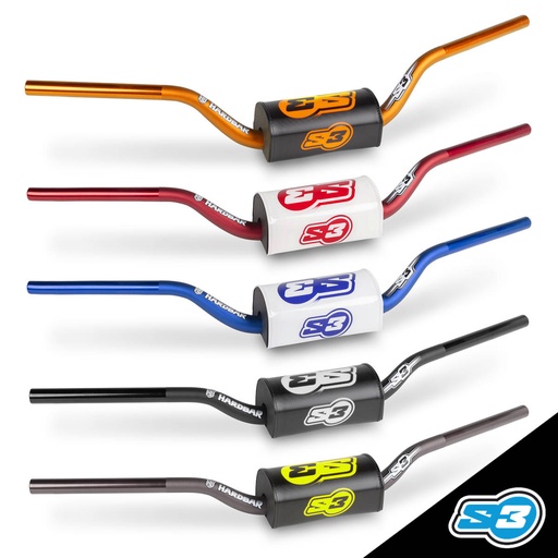 S3 - Handlebars + Pad, Hardbar, Enduro, High, 120mm, HAE-HIGH