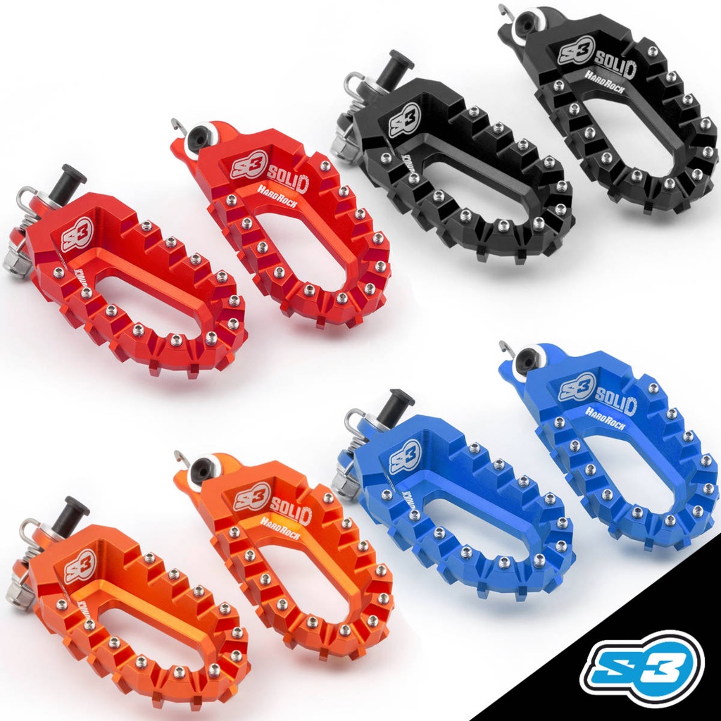 S3 - Footpegs, Hardrock, Solid, Enduro, ESO-700-x