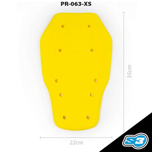 [PR-063-XS] S3 - Protector, Back, Insert, CE1, Extra-Small, PR-063-XS