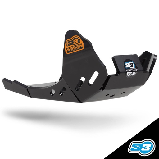 [UK-1709-B] S3 - Skid Plate, Enduro, KTM EXC TBI, 24-Up, Black, UK-1709-B