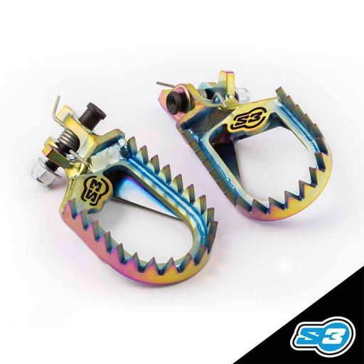 [TAH-126] S3 - Footpegs Titanium, Rainbow, CR-CRF, TAH-126