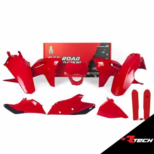 [RTECH-R-KITGAS-RG0-621] RTech R-KITGAS-RG0-621 Full Plastic Kit - GasGas EC/ECF Models (2021 to 2023) - 7 PCS - (GasGas Red / Black)