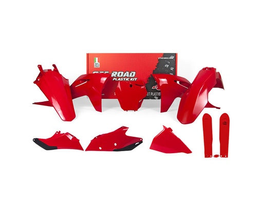 [RTECH-R-KITGAS-RG0-609] RTech Plastic Kit for GasGas MC/MCF/EX/EXF Models (2021 to 2023) - 7 PCS - (GasGas Red / Black)
