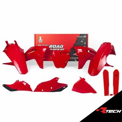 [RTECH-R-KITGAS-RG0-609] RTech R-KITGAS-RG0-609 Full Plastic Kit - GasGas MC/MCF/EX/EXF Models (2021 to 2023) - 7 PCS - (GasGas Red / Black)