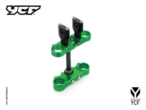 [YCF-YC110-02-049-GR] YCF 160mm 48/48 Triple Clamp Set for Bigy and SP Bikes (2024-2025) - (Green)