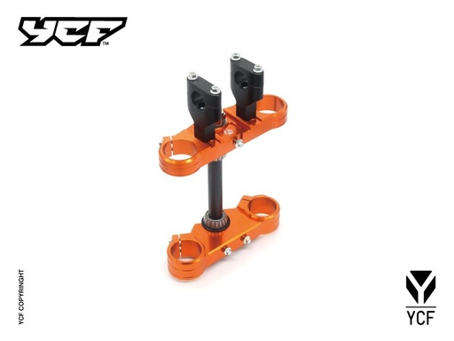 [YCF-YC110-02-049-OR] YCF 160mm 48/48 Triple Clamp Set for Bigy and SP Bikes (2024-2025) - (Orange)