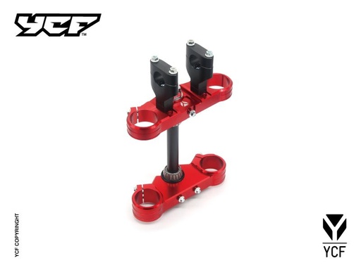 [YCF-YC110-02-049-RD] YCF 160mm 48/48 Triple Clamp Set for Bigy and SP Bikes (2024-2025) - (Red)