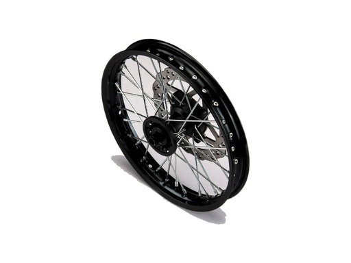 [YCF-YC110-0601-37-BK] YCF 14" Front Aluminum Wheel with Brake Rotor & Sprocket for Select YCF Bikes (2024-2025) - (Black)