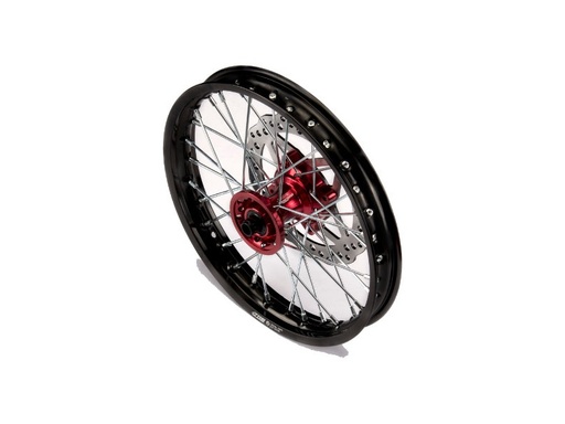 [YCF-YC110-0601-37-RD] YCF 14" Front Aluminum Wheel with Brake Rotor & Sprocket for Select YCF Bikes (2024-2025) - (Red)