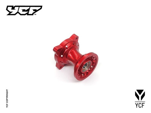 [YCF-YC110-0622-22-RD] YCF Front Aluminum Wheel Hub for select YCF Bikes (2024-2025) - (Red)