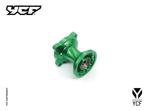 [YCF-YC110-0622-22-GR] YCF Front Aluminum Wheel Hub for select YCF Bikes (2024-2025) - (Green)