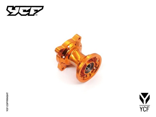 [YCF-YC110-0622-22-OR] YCF Front Aluminum Wheel Hub for select YCF Bikes (2024-2025) - (Orange)